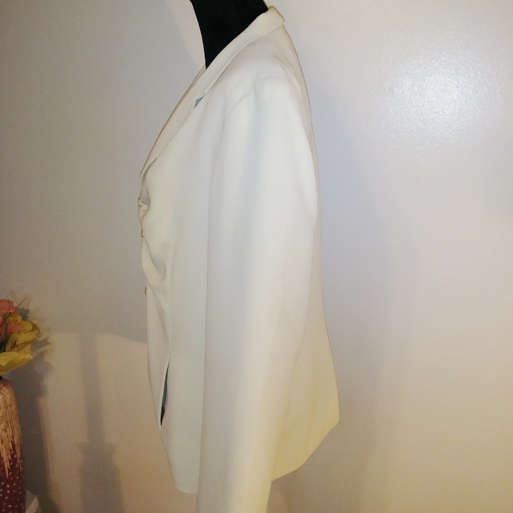 Blazer Cream Colored Button Front - image 4
